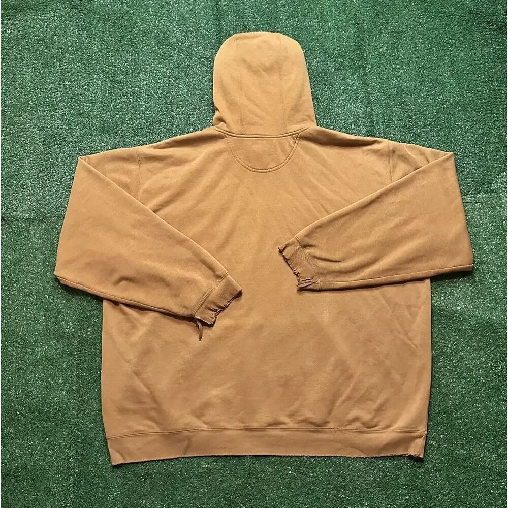 Vintage 90s Light Brown Distressed Carhartt Workwear Hoodie - Picture 10 of 15